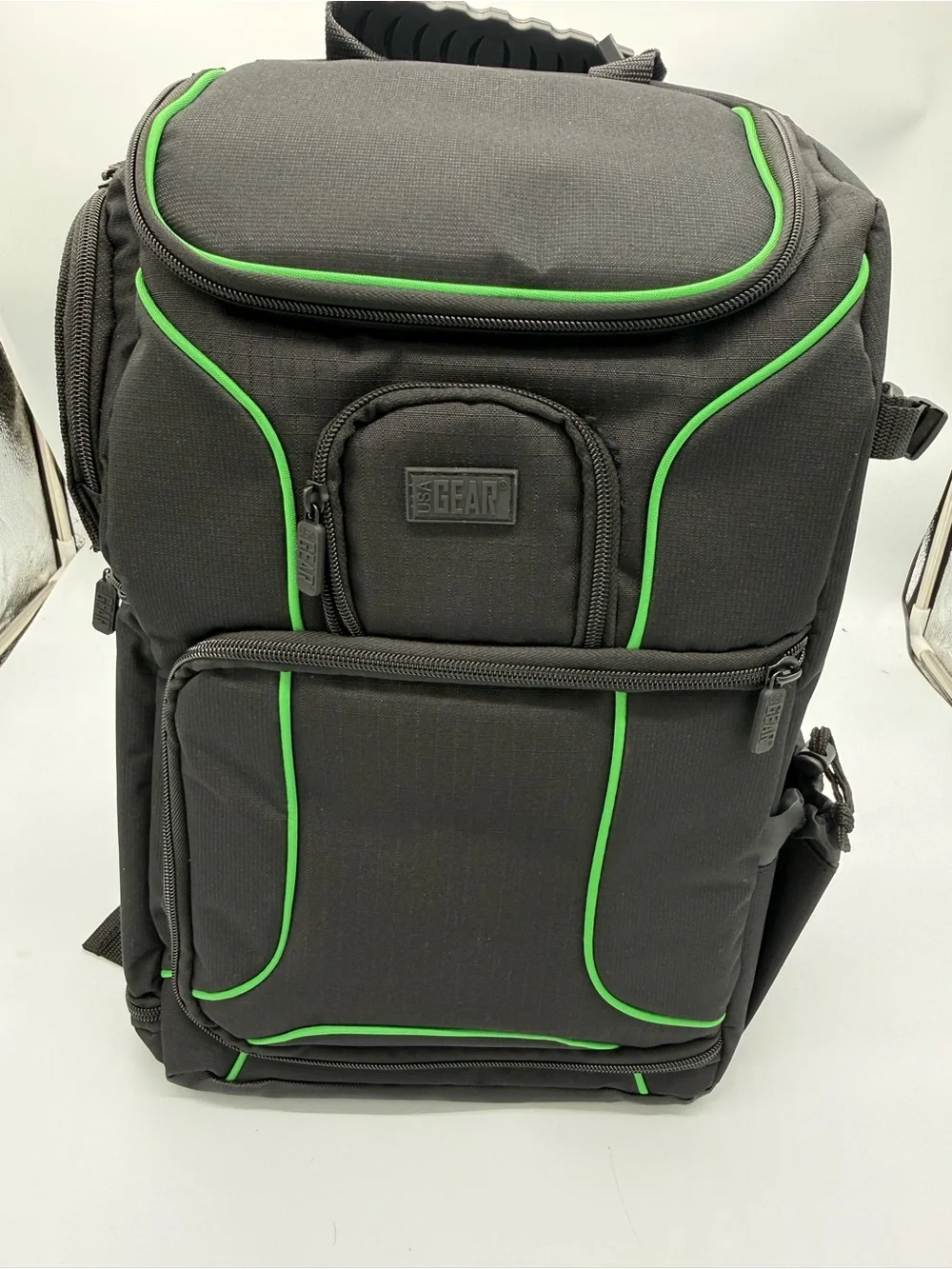 USA Gear Black and Green Magic the gathering backpack